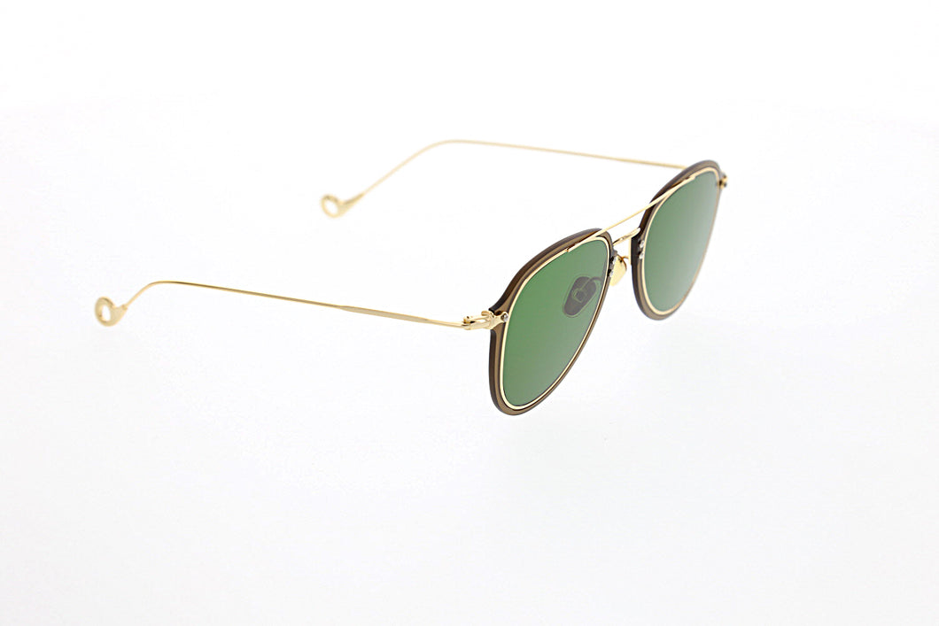 Unisex Gold Metal Sunglasses