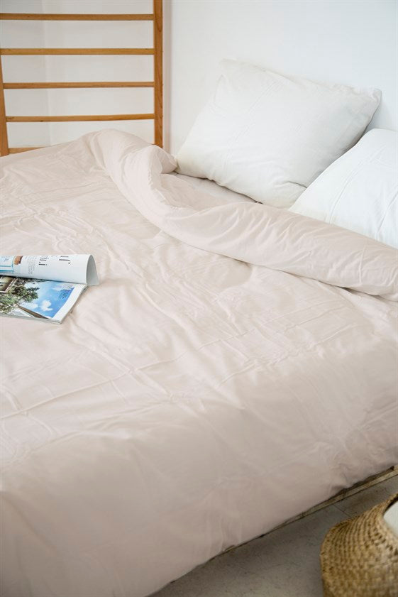 Beige Combed Bed Duvet Cover