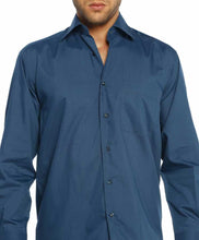 Load image into Gallery viewer, Men&#39;s Classic Cut Long Sleeves Plain Petrol Shirt
