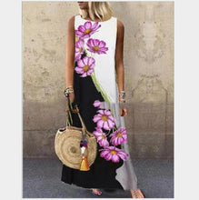 Load image into Gallery viewer, Sundress Women Summer Dress 2020 Printing Sexy Dress Midi Plus Size Casual Linen Loose Sleeveless printed Long Maxi Dress
