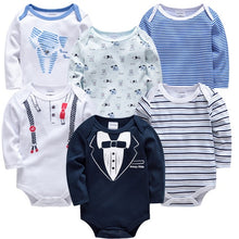 Load image into Gallery viewer, Kavkas Baby Boys Girls Bodysuit 6 PCS 3 PCS Long Sleeve 100% Cotton Baby Clothes 0-12 months Newborn body bebe Jumpsuit Clothing
