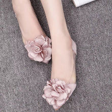 Load image into Gallery viewer, Woman Transparent Flower Leisure Ballerina Shallow Casual Shoes
