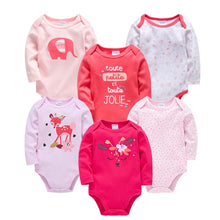 Load image into Gallery viewer, Kavkas Baby Boys Girls Bodysuit 6 PCS 3 PCS Long Sleeve 100% Cotton Baby Clothes 0-12 months Newborn body bebe Jumpsuit Clothing
