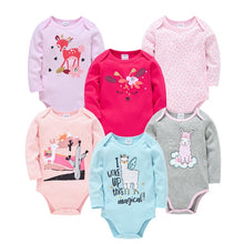 Load image into Gallery viewer, Kavkas Baby Boys Girls Bodysuit 6 PCS 3 PCS Long Sleeve 100% Cotton Baby Clothes 0-12 months Newborn body bebe Jumpsuit Clothing
