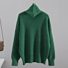 Load image into Gallery viewer, MASTGOU Basic Turtleneck Women Sweaters Oversized Cashmere Pullover Sweater Korean Fashion Knitted Ribbed Jumper Top Long Sleeve
