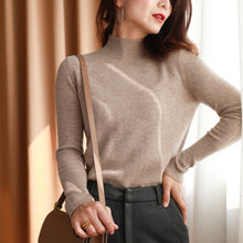 Load image into Gallery viewer, autumn winter chic bottom sweaters women fashion turtleneck pullover slim long sleeve 2021 knitted Jumper Soft Warm Pull Femme
