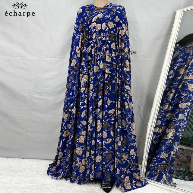 Sleeveless Pullover Dress 1 Piece Set Women Prayer Garment Dubai Abaya Arab Jibab Flowers Djellaba Femmel Khimar Caftan Clothes