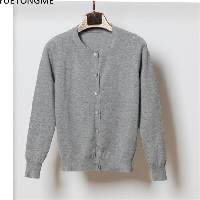 Cardigan Women 2020 Coat Jacket Female Casual Long Sleeve Button Cardigan Knitted Sweaters Winter Warm Clothes SW130