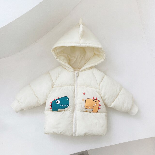 Baby Girls and Boys Parkas Coats Hooded Cartoon Children Cotton-padded Jacket Outerwear Outdoor Clothing Warm