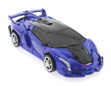 Load image into Gallery viewer, Blue Metal Car- Transforming Robot
