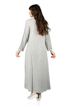 Load image into Gallery viewer, Women&#39;s Zipper Grey Abaya
