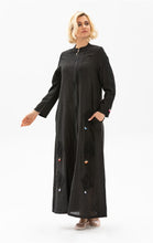 Load image into Gallery viewer, Women&#39;s Zipped Smoky Abaya
