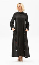 Load image into Gallery viewer, Women&#39;s Zipped Smoky Abaya
