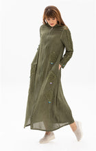 Load image into Gallery viewer, Women&#39;s Zipped Khaki Abaya
