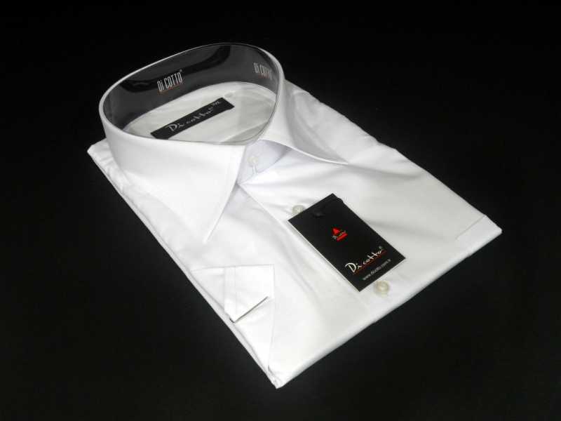 Men's Oversize Short Sleeve Plain White Classic Shirt