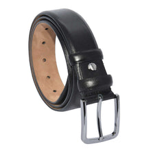 Load image into Gallery viewer, Men&#39;s Plain Black Leather Classic Belt- 3.5 cm
