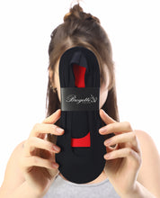 Load image into Gallery viewer, Women&#39;s Comfort Sole Black Babette Socks

