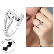 Women's 925 Carat Silver Diamond Ring