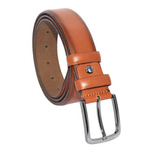 Load image into Gallery viewer, Men&#39;s Plain Ginger Leather Classic Belt- 3.5 cm
