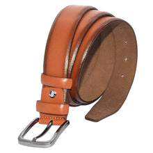 Load image into Gallery viewer, Men&#39;s Plain Ginger Leather Classic Belt- 3.5 cm
