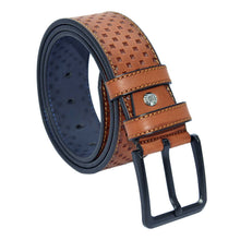 Load image into Gallery viewer, Men&#39;s Patterned Ginger Artificial Leather Sport Belt- 4.5 cm
