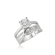 Women's Gemmed Silver Ring