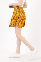 Load image into Gallery viewer, Women&#39;s Pleated Floral Pattern Shorts Skirt
