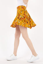 Load image into Gallery viewer, Women&#39;s Pleated Floral Pattern Shorts Skirt
