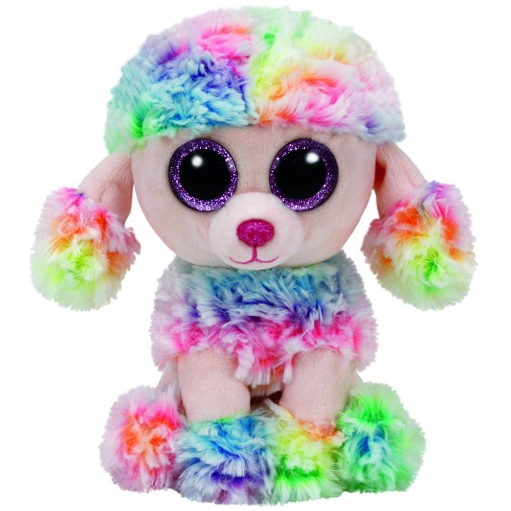 Beanie Boos Plush Poodle Rainbow- 15 cm