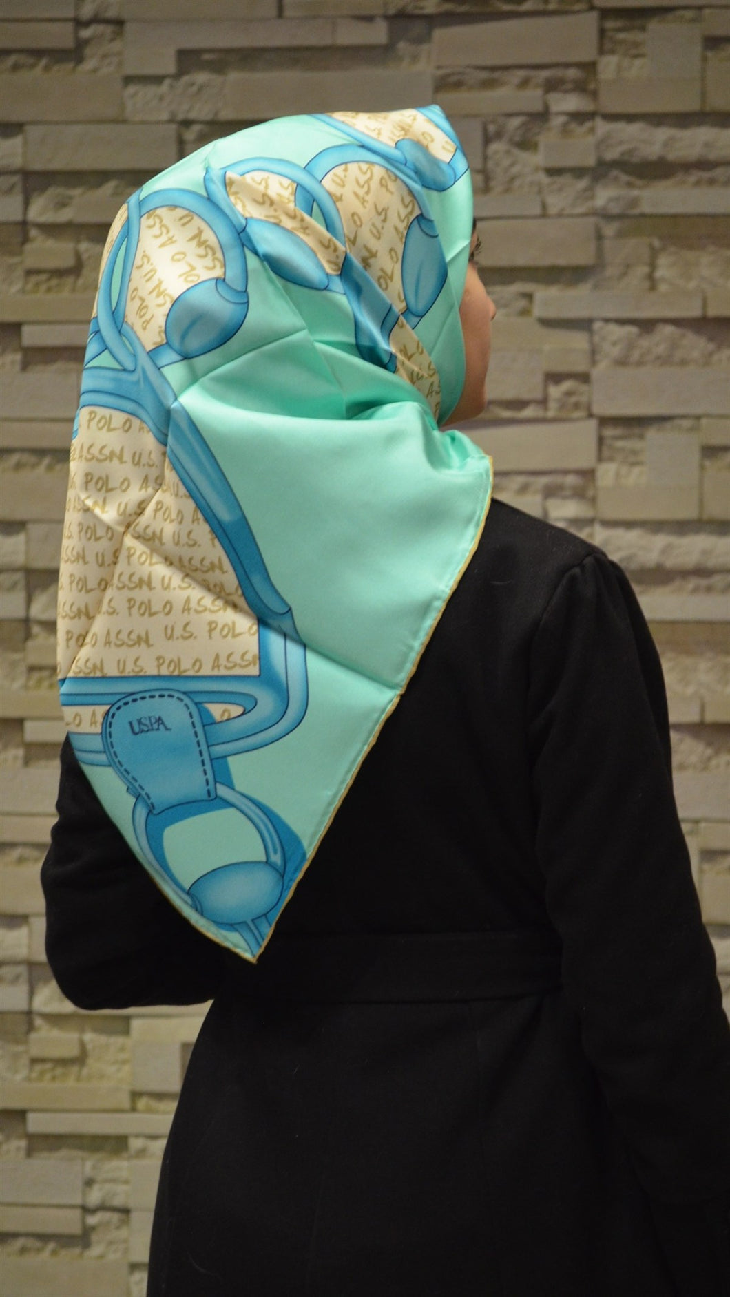 Women's Patterned Twill Silk Scarf