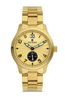 Women's Round Case Gold Metal Watch