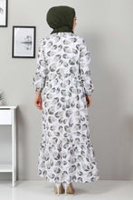 Load image into Gallery viewer, Women&#39;s Khaki Leaf Pattern Dress
