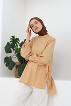 Load image into Gallery viewer, Women&#39;s Slit Sides Beige Tunic

