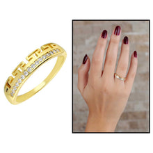 Load image into Gallery viewer, Women&#39;s Zircon Gemmed Gold Plated 925 Carat Silver Ring
